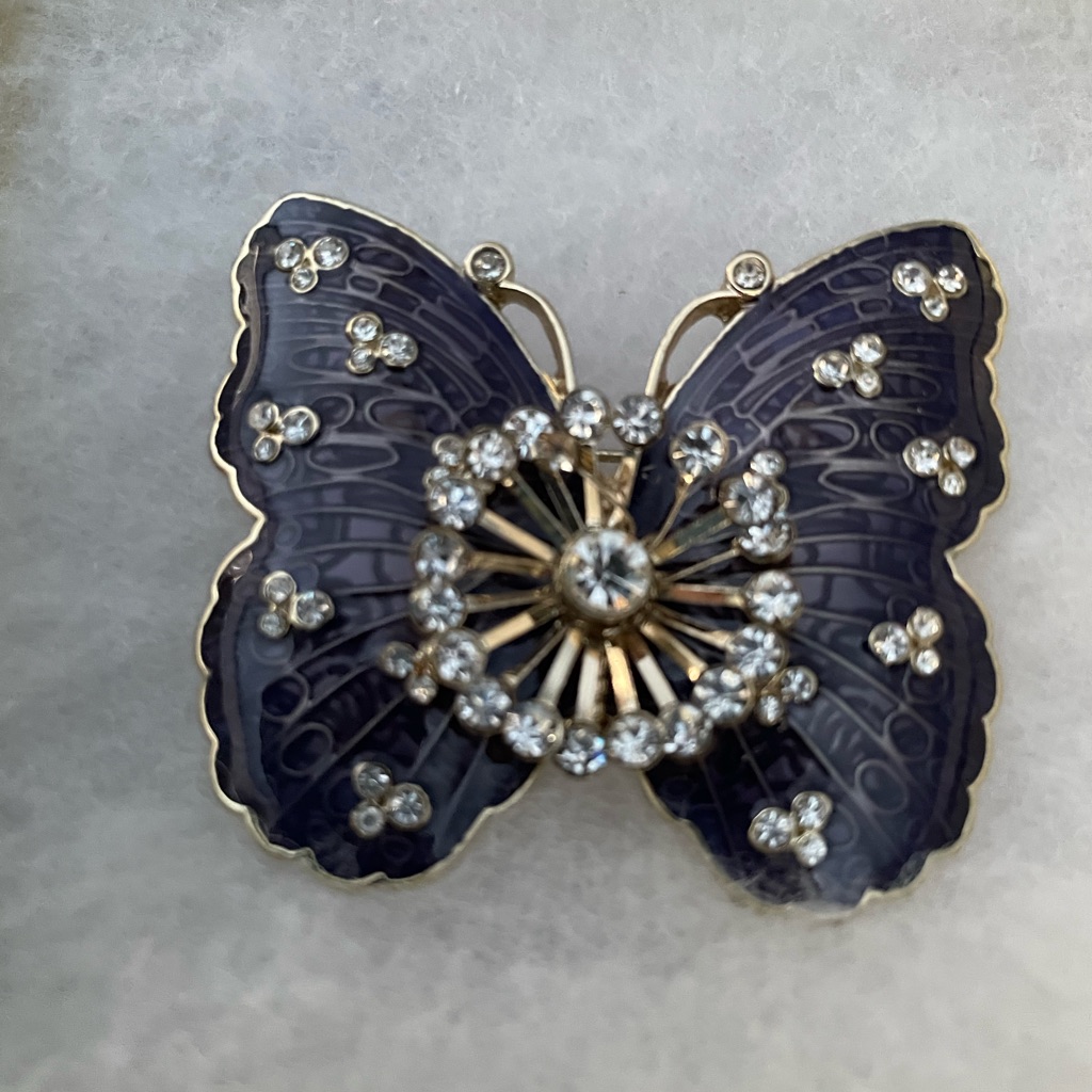 Jones Of Ny Elegant Purple Butterfly Brooch 9$